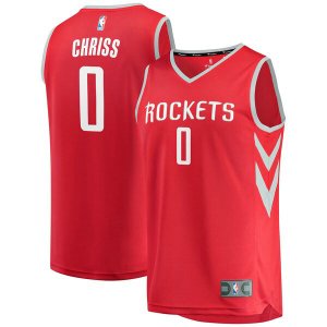 Camiseta Marquese Chriss 0 Houston Rockets Icon Edition Rojo Hombre